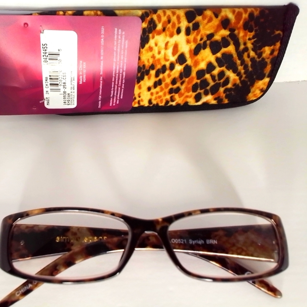 2.50 Simply Specs Readers with Case Snake Print